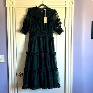 Boden Green midi dress, size 10P new with tags